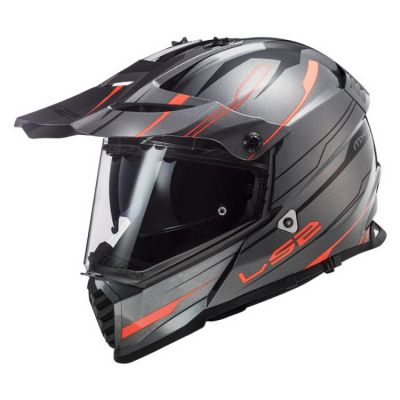 LS2 MX436 PIONEER EVO KNIGHT adventure helma oranžová vel.XS